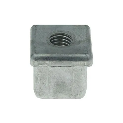 25 x 25mm Square Aluminium Insert (M10 Thread) - 1.5mm Wall