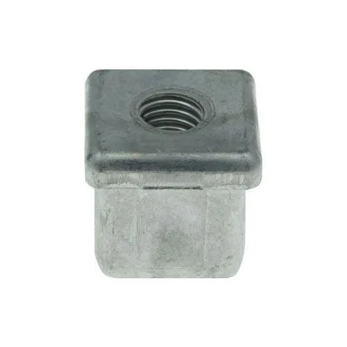 25 x 25mm Square Aluminium Insert (M10 Thread) - 2mm Wall