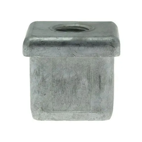 40 x 40mm Square Aluminium Insert (M10 Thread) - 1.5mm Wall