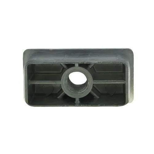 50 x 25mm Rectangular Metal Threaded Tube Insert (M10 Thread) - 2mm Wall