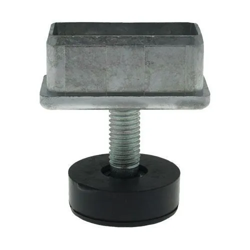 60 x 30mm Rectangular Metal Threaded Tube Insert (M10 Thread) - 2.5mm Wall