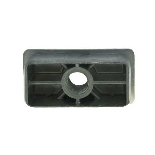 70 x 30mm Rectangular Threaded Tube Insert (M10 Thread) - 2.5mm Wall | Chrome Aluminium