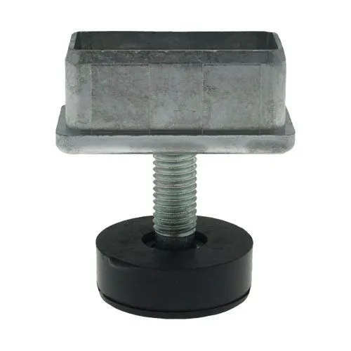 70 x 30mm Rectangular Threaded Tube Insert (M10 Thread) - 2.5mm Wall | Chrome Aluminium