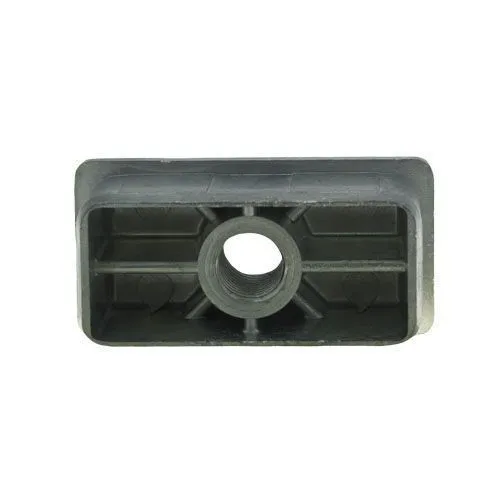80 x 30mm Rectangular Metal Threaded Tube Insert (M10 Thread) - 2.5mm Wall