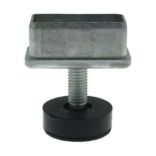 80 x 30mm Rectangular Metal Threaded Tube Insert (M10 Thread) - 2.5mm Wall