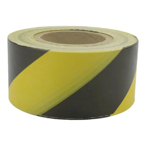 Yellow & Black 75mm Cordon Tape (500m) Non Adhesive Warning Tape