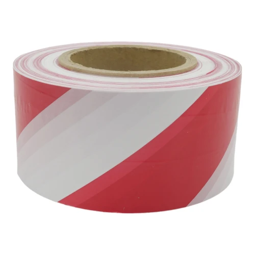 Red & White 75mm Cordon Tape (500m) Non Adhesive Barrier Tape