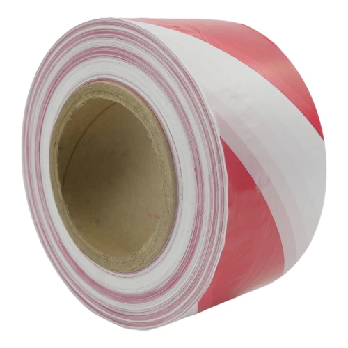 Red & White 75mm Cordon Tape (500m) Non Adhesive Barrier Tape