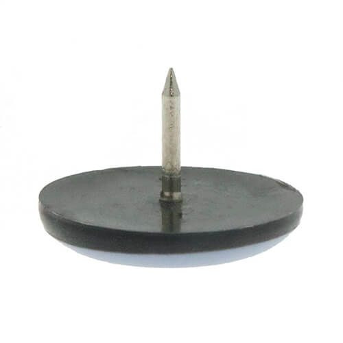25mm Round Teflon Furniture Glide (Nail On) | Grey PTFE
