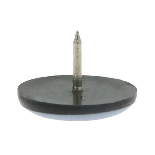 25mm Round Teflon Furniture Glide (Nail On) | Grey PTFE