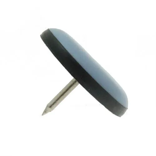 25mm Round Teflon Furniture Glide (Nail On) | Grey PTFE