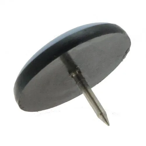 30mm Round Teflon Furniture Glide (Nail On) | Grey PTFE