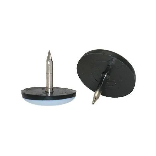 37mm Round Teflon Furniture Glide (Nail On) | Grey PTFE
