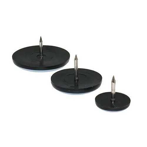 37mm Round Teflon Furniture Glide (Nail On) | Grey PTFE