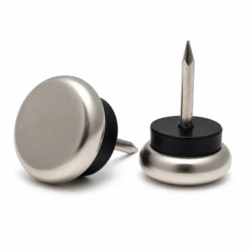 24mm Metal Furniture Glide (Nail On) | Zinc Plated Steel