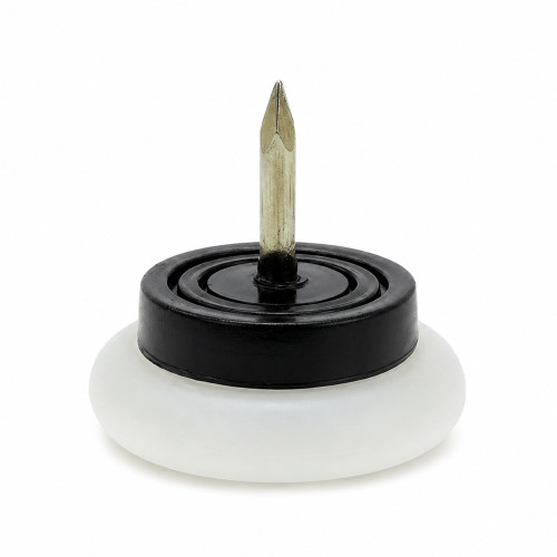 24mm Black & Natural Nylon Furniture Glide (Nail On)