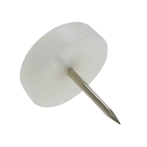 15.9mm Plastic Furniture Foot (Nail On) | Natural HDPE