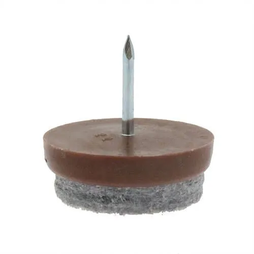 19mm Brown Furniture Felt Glide (Nail On)