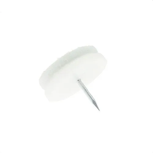 20mm White Furniture Felt Glide (Nail On)