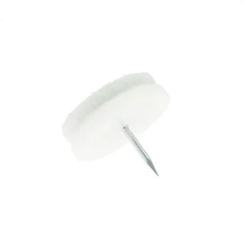 28mm White Furniture Felt Glide (Nail On)