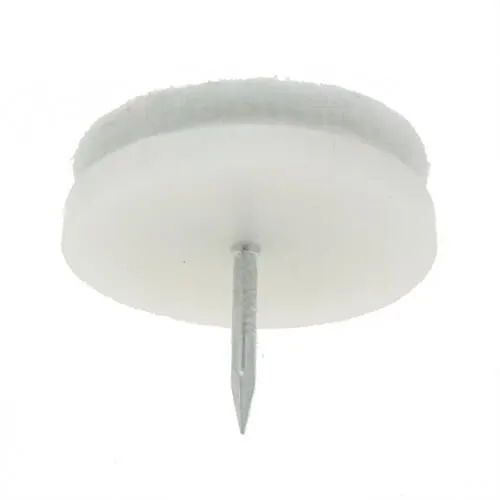 30mm White Furniture Felt Glide (Nail On)