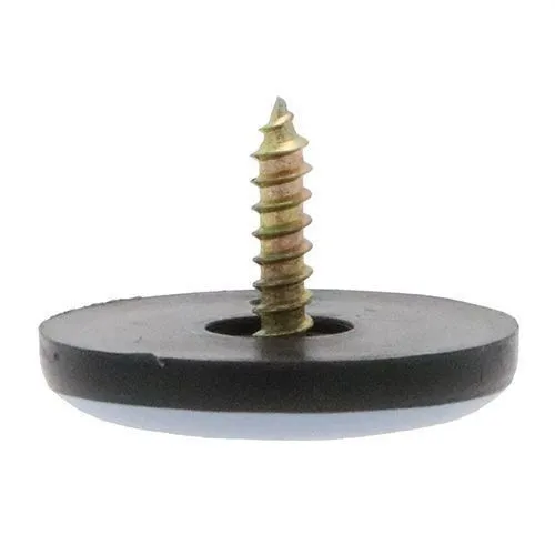 19mm Teflon Screw In Furniture Foot | Black & Grey