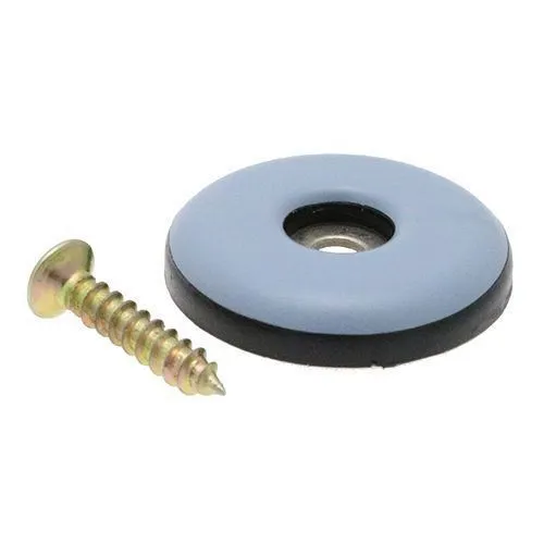 22mm Teflon Screw In Furniture Foot | Black & Grey