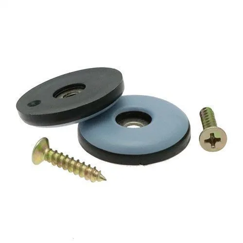 50mm Teflon Screw In Furniture Foot | Black & Grey