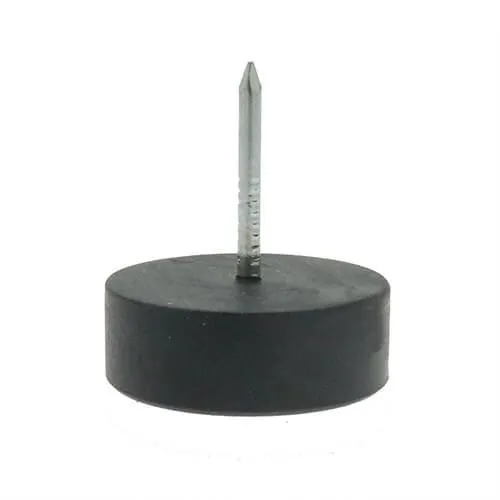 20mm Rubber Furniture Foot (Nail On) | 6mm Height