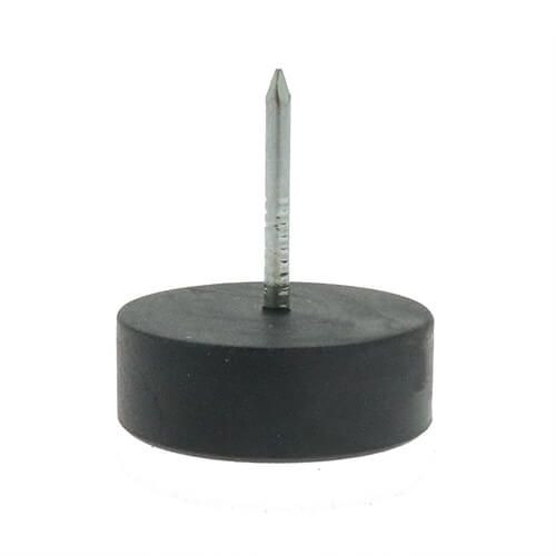 25mm Rubber Furniture Foot (Nail On) | 9mm Height