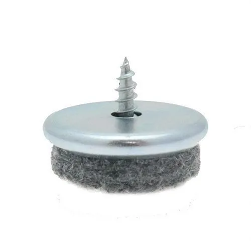 22mm Felt Screw In Furniture Foot | Grey