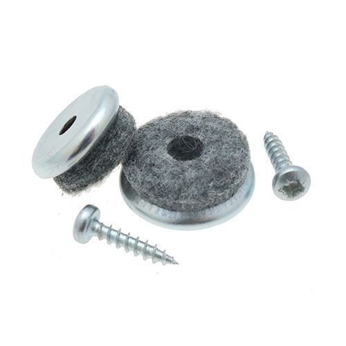 24mm Felt Screw In Furniture Foot | Grey