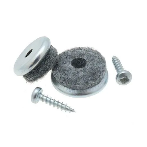 28mm Felt Screw In Furniture Foot | Grey