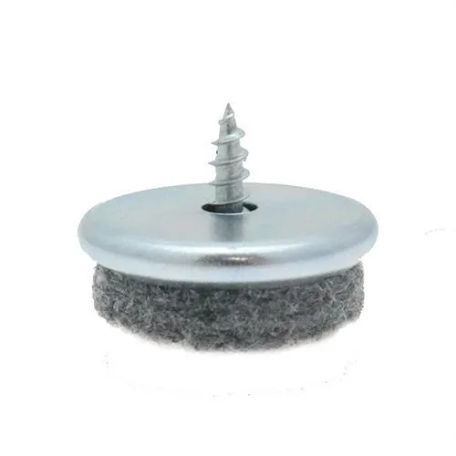 28mm Felt Screw In Furniture Foot | Grey