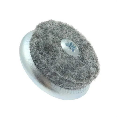 28mm Felt Screw In Furniture Foot | Grey
