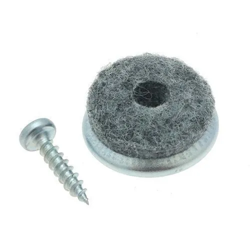 35mm Felt Screw In Furniture Foot | Grey