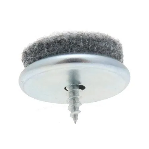 35mm Felt Screw In Furniture Foot | Grey