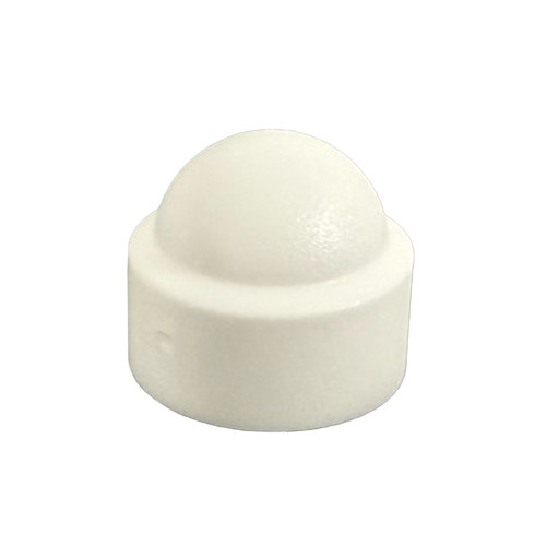 M8 White Hex Nut & Bolt Cap (Domed) | LDPE