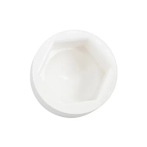 7/16IN White Hex Nut & Bolt Cap (Domed) | LDPE