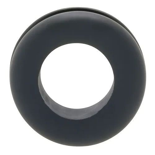 8mm Open Grommet - 11mm Mounting Hole (For 4mm Panel) Black EPDM