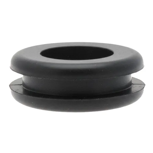 Open Rubber Grommets - 17mm Mounting Hole Diameter - Black PVC