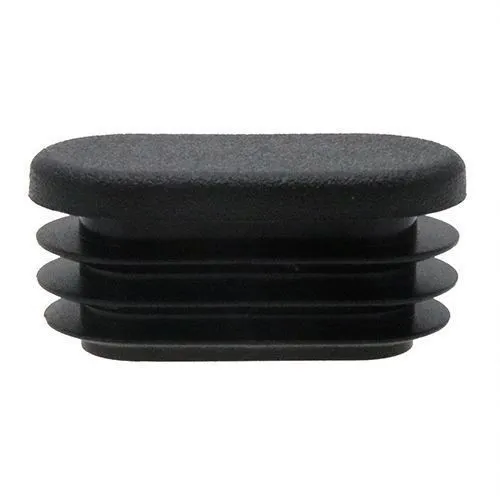 30 x 15mm Oval Tube Insert - 1-2.5mm Wall | Black LDPE