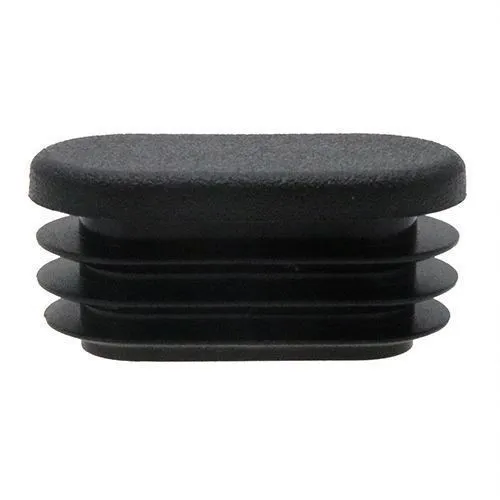 38 x 20mm Oval Tube Insert - 1-3mm Wall | Black LDPE