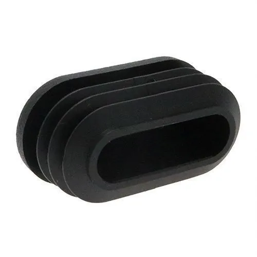 38 x 20mm Oval Tube Insert - 1-3mm Wall | Black LDPE