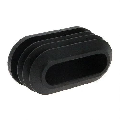 Oval Tube Insert - 50 x 30mm Outside Diameter, Black, LDPE