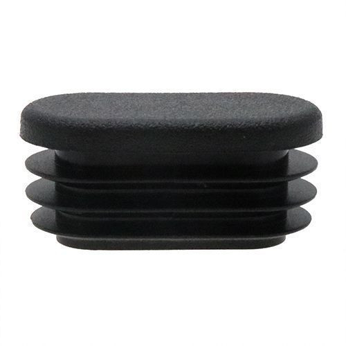 60 x 20mm Oval Tube Insert - 0.8-2.5mm Wall | Black LDPE