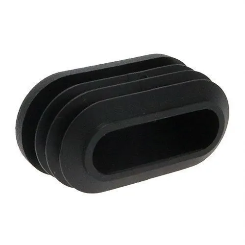 60 x 20mm Oval Tube Insert - 0.8-2.5mm Wall | Black LDPE
