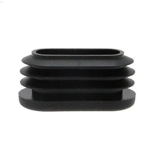 60 x 30mm Oval Tube Insert - 1-2mm Wall | Black LDPE