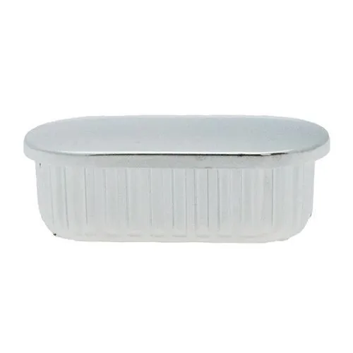 25mm x 10mm Oval Tube Insert (To Fit 22mm x 7mm Tube) - 1.5mm Wall | Chrome LDPE