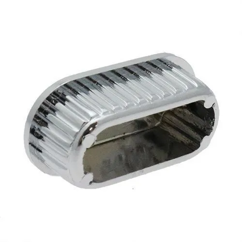 30mm x 15mm Oval Tube Insert (To Fit 27.6mm x 12.6mm Tube) - 1.2mm Wall | Chrome LDPE